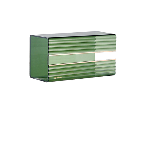 Elosung Transparent Green Light Luxury Tissue Box Single Pack 21Cm*11.1Cm*9.1Cm Tissue Box Covers