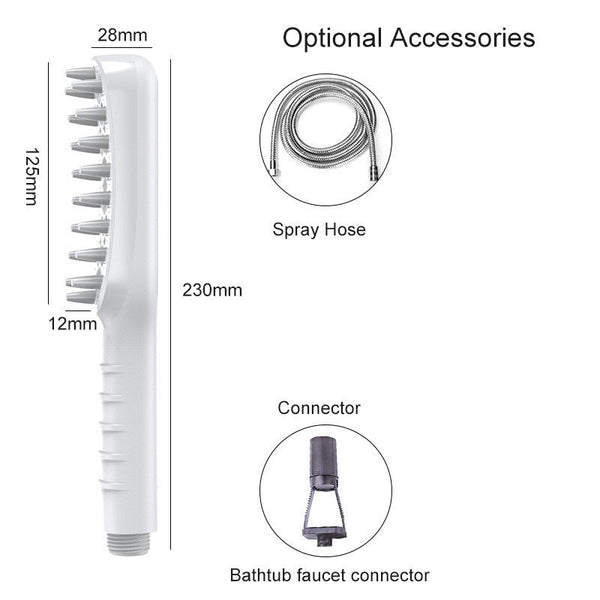 Handheld Pet Grooming Shower Sprayer With Comb Teeth Hose & Adapters Dog Grooming