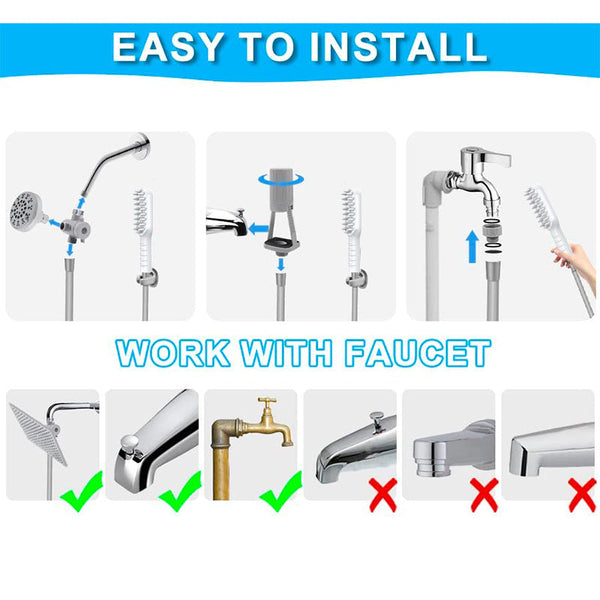 Handheld Pet Grooming Shower Sprayer With Comb Teeth Hose & Adapters Dog Grooming