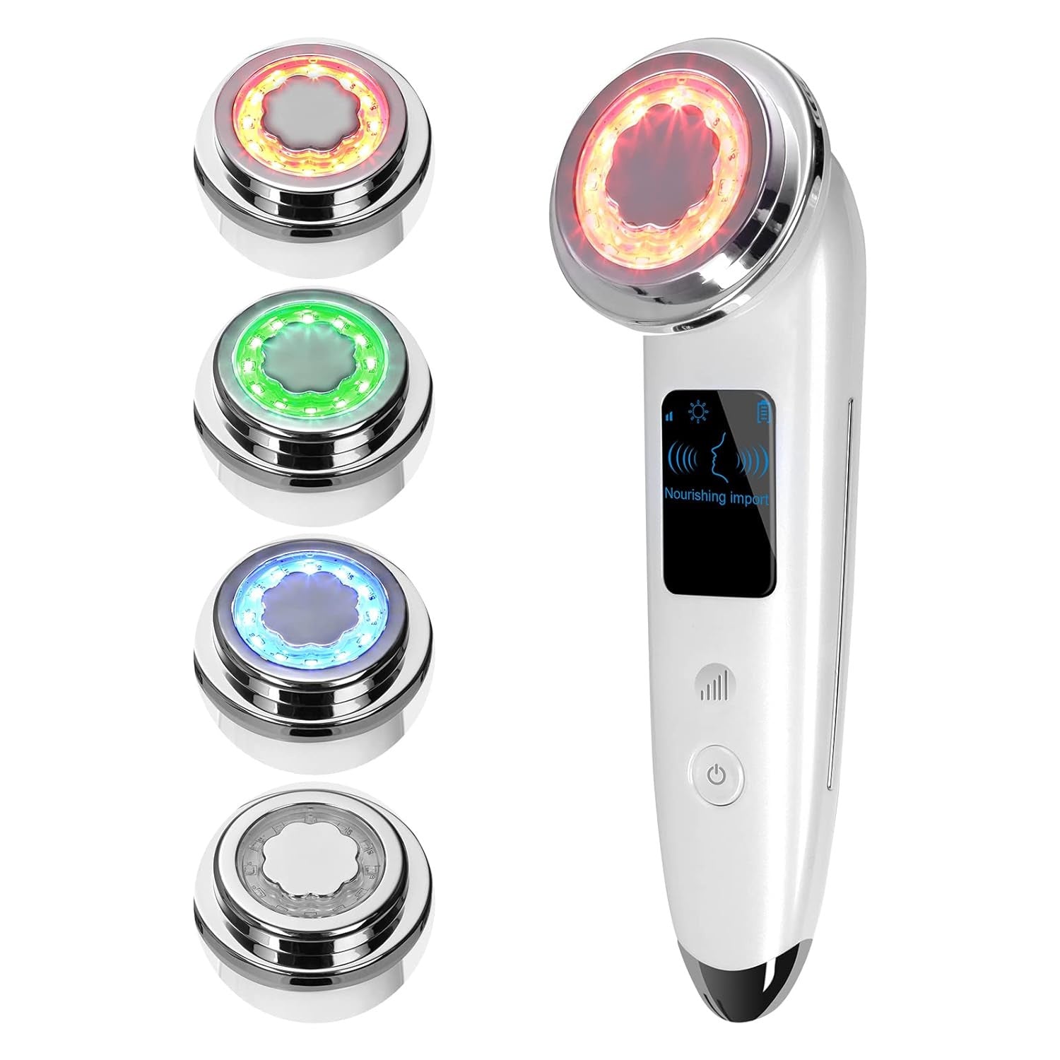 Ems Face Sculpting Tool Led Photon Hot Compress Vibration For Radiant & Firm Skin Anti Aging Products