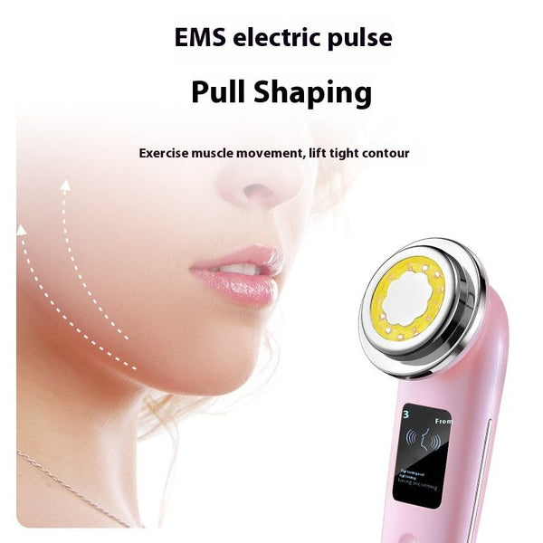 Ems Face Sculpting Tool Led Photon Hot Compress Vibration For Radiant & Firm Skin Anti Aging Products