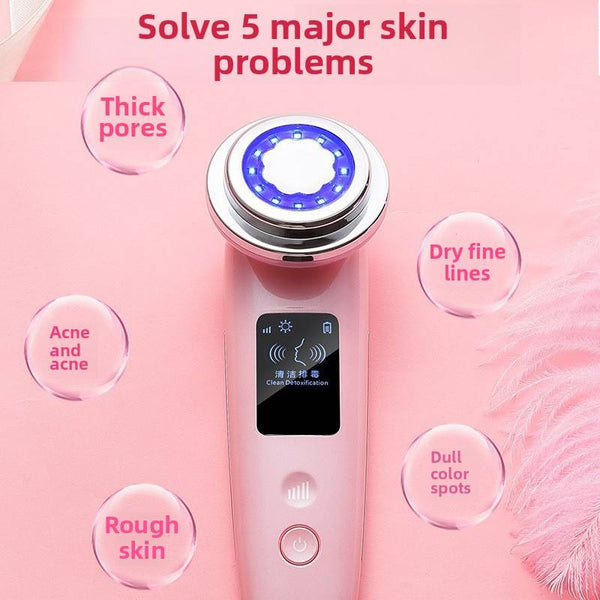 Ems Face Sculpting Tool Led Photon Hot Compress Vibration For Radiant & Firm Skin Anti Aging Products