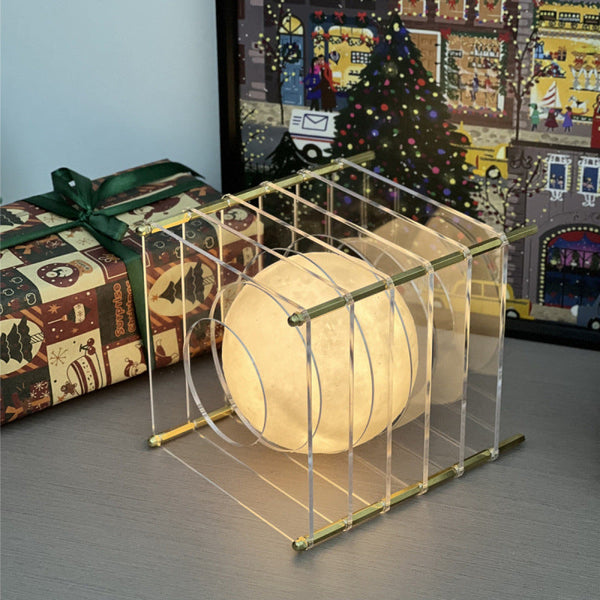 Minimalist Layered Acrylic Moon Lamp Usb Touch Dimmable (Transparent Lamp) Lamps