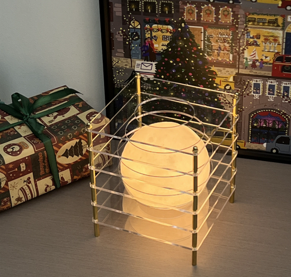 Minimalist Layered Acrylic Moon Lamp Usb Touch Dimmable (Transparent Lamp) Lamps
