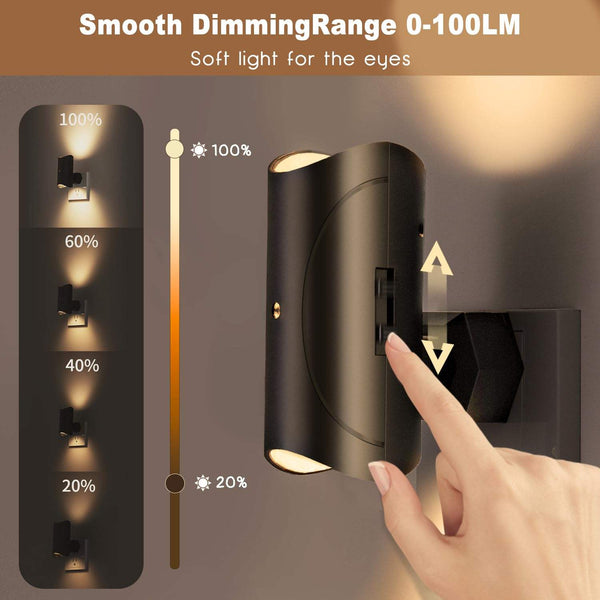 Energy Saving Plug In Led Nightlight Smooth Dimming Auto Sensor Night Lights