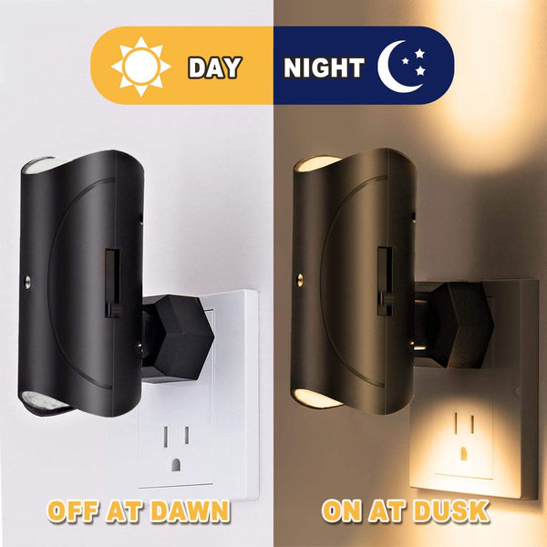 Energy Saving Plug In Led Nightlight Smooth Dimming Auto Sensor Night Lights