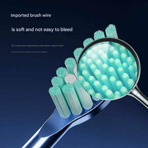 Advanced Sonic Toothbrush: 5 Cleaning Modes 2 Min Timer Usb Fast Charge Purple (4 Brush Heads) Electric Toothbrushes