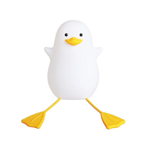 Cute Gull Silicone Night Light Tap Control Usb Rechargeable Kids Bedroom (Colorful Yellow Beak) Night Lights