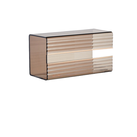 Elosung Transparent Black Light Luxury Tissue Box Single Pack 21Cm*11.1Cm*9.1Cm Tissue Box Covers