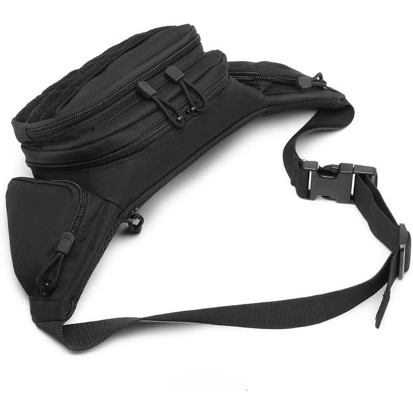Black Rugged Tactical Waist Pack Molle Outdoor Fanny Bag For Hiking Cycling & Travel Waist Packs & Bags