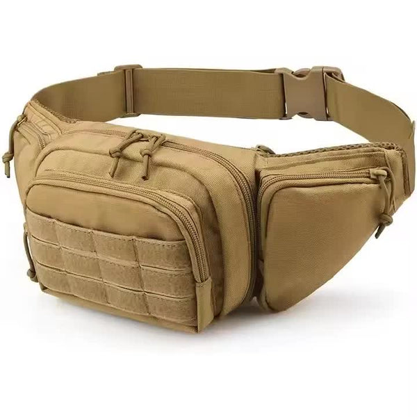 Black Rugged Tactical Waist Pack Molle Outdoor Fanny Bag For Hiking Cycling & Travel Waist Packs & Bags
