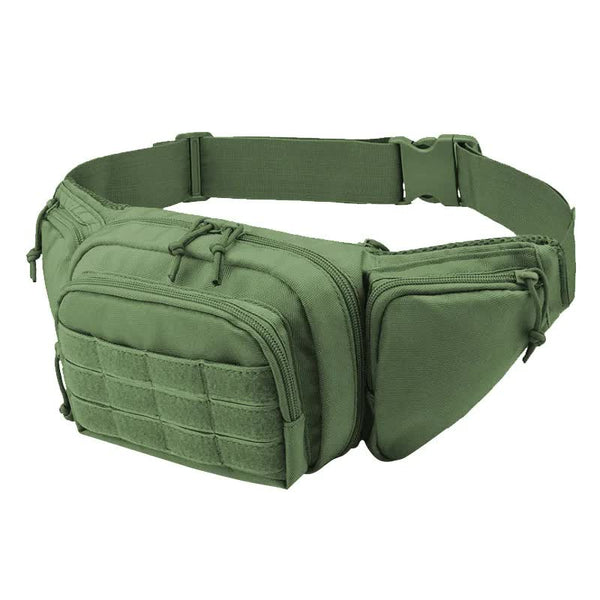 Black Rugged Tactical Waist Pack Molle Outdoor Fanny Bag For Hiking Cycling & Travel Waist Packs & Bags