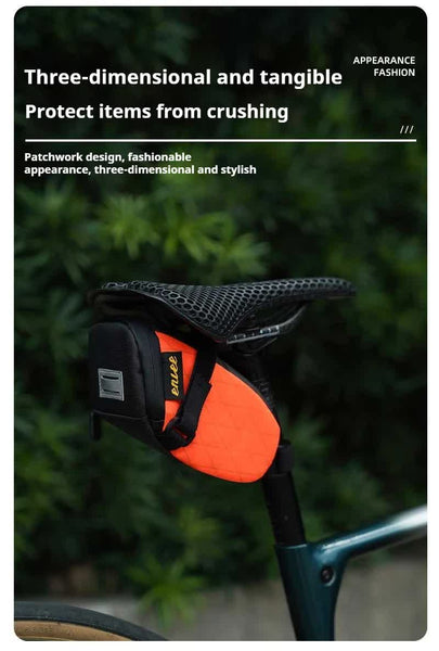 Green And Black Water Resistant Bicycle Saddle Bag 1.3L Reflective Seat Pack For Road & Mountain Bikes Saddles & Seats