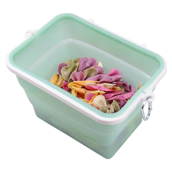 2 Pcs Pink Collapsible Silicone Food Storage Container Microwave & Freezer Safe Lunch Box Food Storage Containers