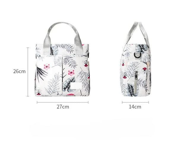 Black Versatile Nappy Bag Tote Lightweight Diaper With Insulated Pocket & Crossbody Strap Nappy Bags