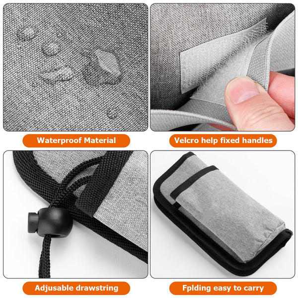 2 Pcs Black Hands Free Luggage Handle Travel Cup Holder & Organizer Pouch Other Travel Accessories