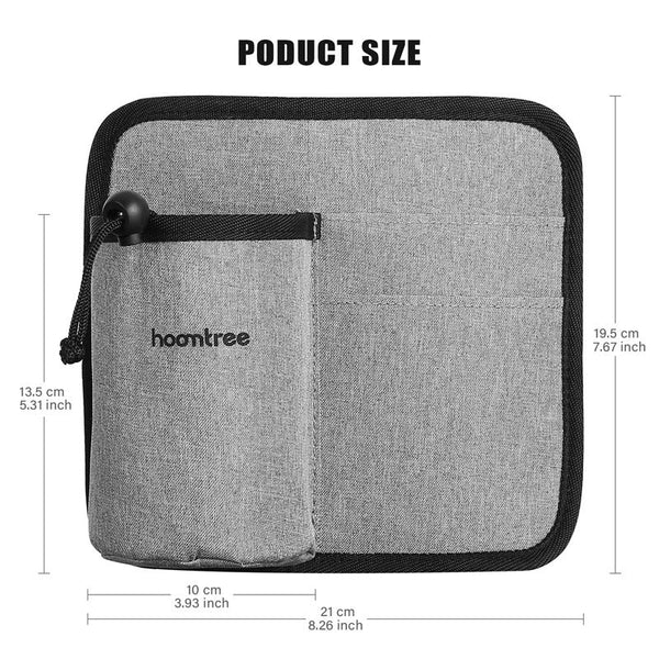 2 Pcs Black Hands Free Luggage Handle Travel Cup Holder & Organizer Pouch Other Travel Accessories