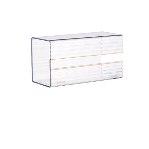 Elosung Transparent White Luxury Tissue Box Single Pack 21Cm*11.1Cm*9.1Cm Tissue Box Covers