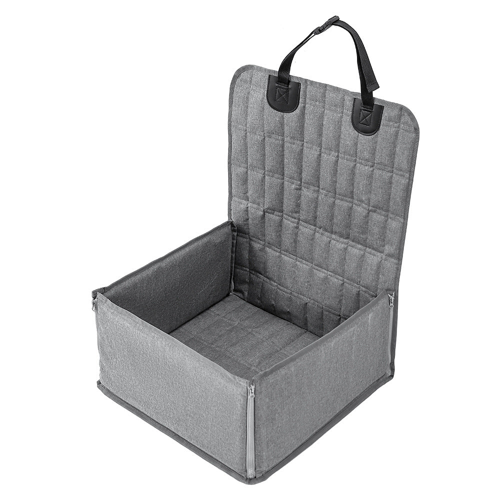 Grey Waterproof Front Pet Car Seat Cover Non Slip Dog Booster Protector Mat Pet Transport