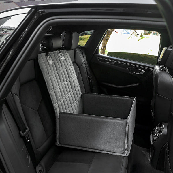 Grey Waterproof Front Pet Car Seat Cover Non Slip Dog Booster Protector Mat Pet Transport
