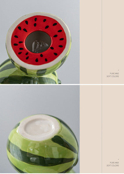 Bright Yellow Whimsical Stacked Orange Ceramic Vase Modern Nordic Tabletop Decor Vases