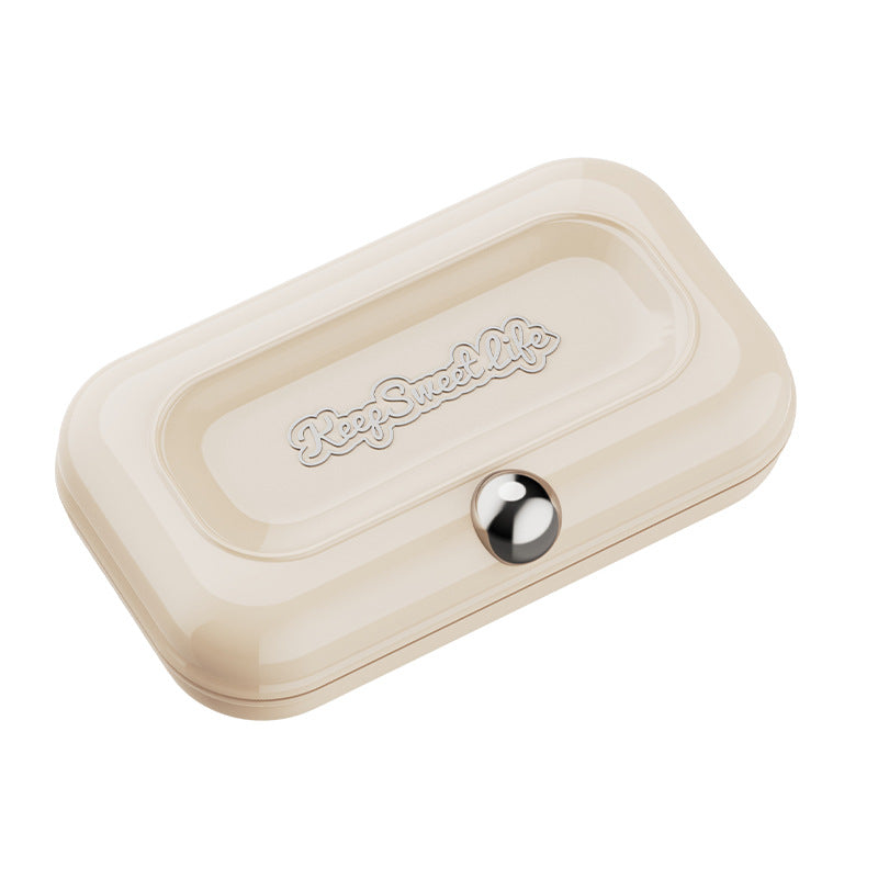 2 Sets Beige Portable 4 Piece Manicure Compact Nail Grooming Kit With Stainless Steel Clippers File & Stylish Case Manicure & Pedicure Tools & Kits