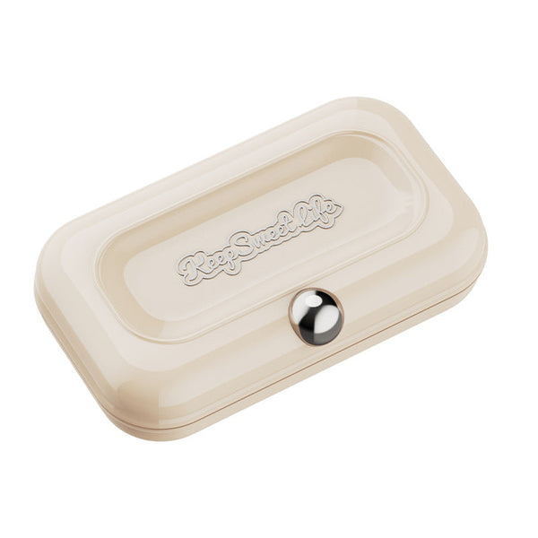 2 Sets Beige Portable 4 Piece Manicure Compact Nail Grooming Kit With Stainless Steel Clippers File & Stylish Case Manicure & Pedicure Tools & Kits