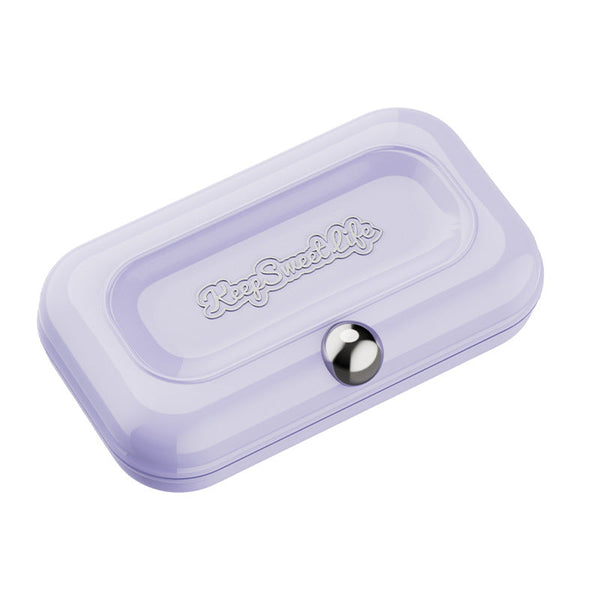 2 Sets Purple Portable 4 Piece Manicure Compact Nail Grooming Kit With Stainless Steel Clippers File & Stylish Case Manicure & Pedicure Tools & Kits