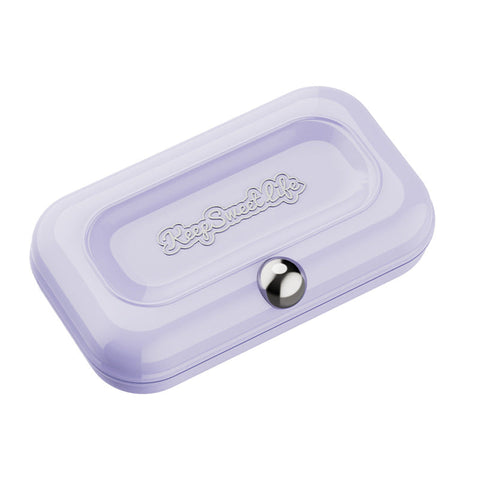 2 Sets Purple Portable 4 Piece Manicure Compact Nail Grooming Kit With Stainless Steel Clippers File & Stylish Case Manicure & Pedicure Tools & Kits