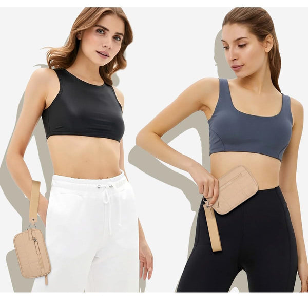 Khaki Rfid Blocking Nylon Wristlet Clutch Wallet Compact Waterproof Pouch With Card Slots Id Window Wallets