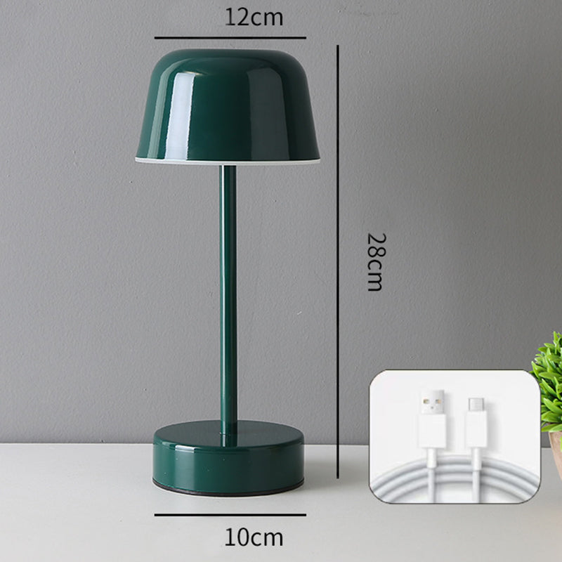 Dark Green Modern Minimalist Led Table Lamp Rechargeable Touch Control Desk Light Lamps