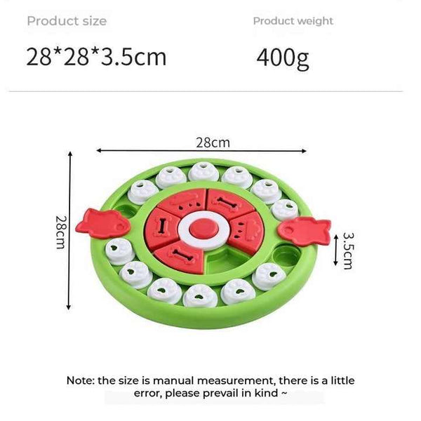 Green Interactive Pet Puzzle Feeder Toy Slow Eating & Mental Stimulation Game For Dogs Cats Dishes Feeders & Fountains