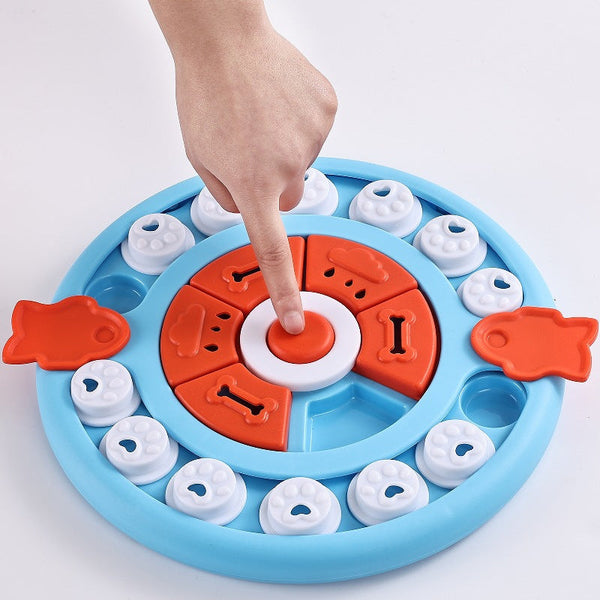 Blue Interactive Pet Puzzle Feeder Toy Slow Eating & Mental Stimulation Game For Dogs Cats Dishes Feeders & Fountains