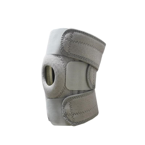 Grey Knee Brace Support (Pair) With Dual Spring Stabilizers & Patella Gel Pad Non Slip For Sports Running Hiking Orthotics Braces & Sleeves