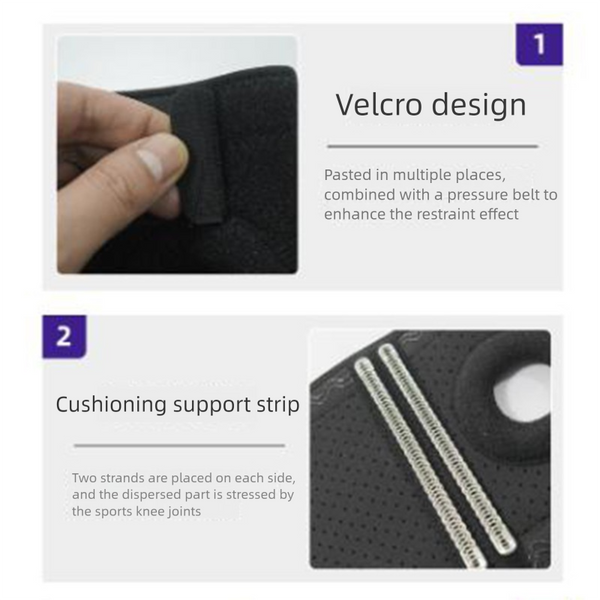 Grey Knee Brace Support (Pair) With Dual Spring Stabilizers & Patella Gel Pad Non Slip For Sports Running Hiking Orthotics Braces & Sleeves