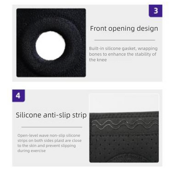 Pink Knee Brace Support (Pair) With Dual Spring Stabilizers & Patella Gel Pad Non Slip For Sports Running Hiking Orthotics Braces & Sleeves