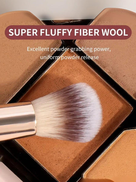 Black Versatile 4Pc Dual Ended Makeup Brush Set Soft Synthetic Bristles Foundation Blush Contour Concealer Brushes