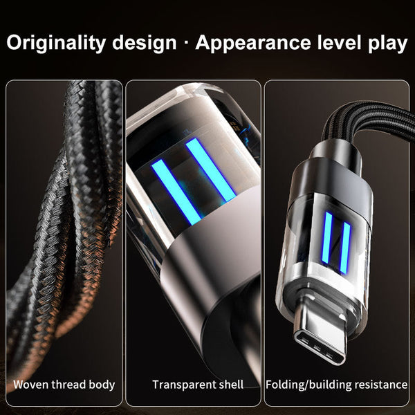 2 Pcs Black 27W Usb C To Lightning Fast Charging Cable With Smart Led Indicator Braided Cord For Iphone & Ipad Cables & Adapters