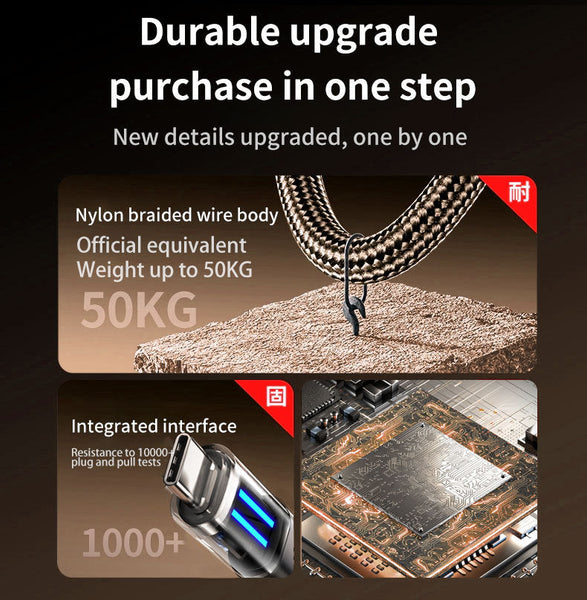 2 Pcs Black 27W Usb C To Lightning Fast Charging Cable With Smart Led Indicator Braided Cord For Iphone & Ipad Cables & Adapters