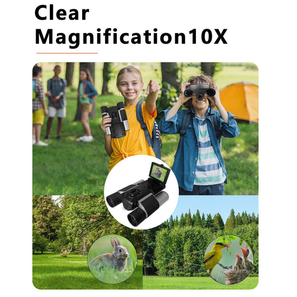 Black Hd Digital Camera Binoculars 8X Zoom Record Video & Photos With Lcd Screen Starlight Night Vision For Outdoors Binoculars & Monoculars