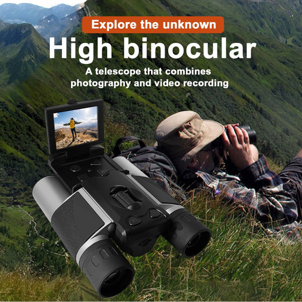 Silver And Black Hd Digital Camera Binoculars 8X Zoom Record Video Photos With Lcd Screen Starlight Night Vision Outdoors Digital Cameras
