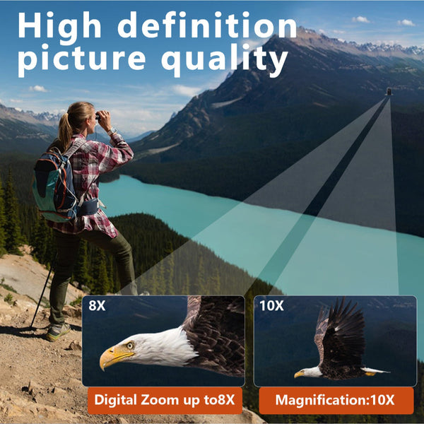 Silver And Black Hd Digital Camera Binoculars 8X Zoom Record Video Photos With Lcd Screen Starlight Night Vision Outdoors Digital Cameras