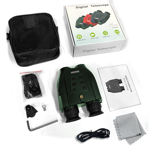 Green Professional Hd Digital Night Vision Binoculars 6X Optical Zoom Ir Illumination Record 2.5K Video & 48Mp Photos Binoculars & Monoculars