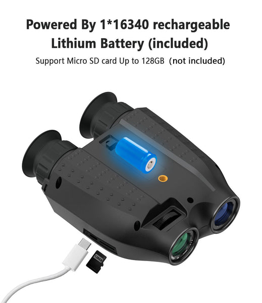 Green Professional Hd Digital Night Vision Binoculars 6X Optical Zoom Ir Illumination Record 2.5K Video & 48Mp Photos Binoculars & Monoculars