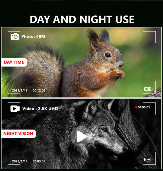 Red Professional Hd Digital Night Vision Binoculars 6X Optical Zoom Ir Illumination Record 2.5K Video & 48Mp Photos Binoculars & Monoculars