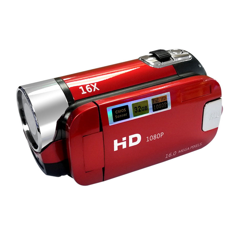 Capture Life's Moments Hd 1080P Digital Camcorder 16Mp Photos 16X Zoom 2.7" Lcd Screen Red Digital Cameras