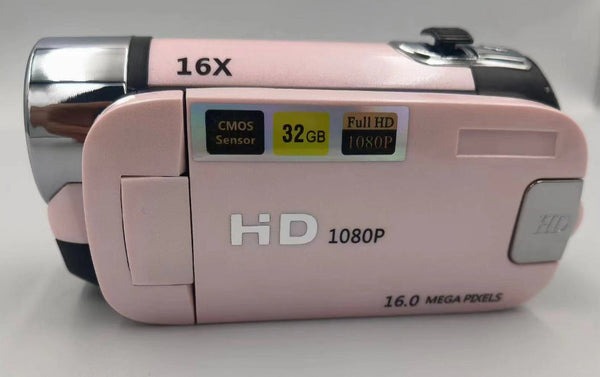 Pink Capture Life's Moments: Hd 1080P Digital Camcorder 16Mp Photos 16X Zoom 2.7 Lcd Screen Digital Cameras