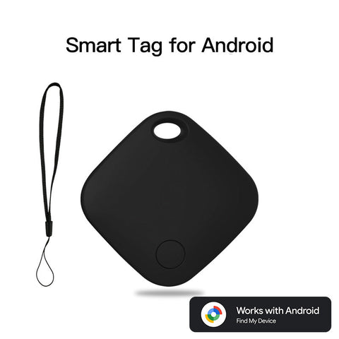 Black Smart Item Locator Tag For Android Google Find My Device Compatible Anti Lost Tracker Gps