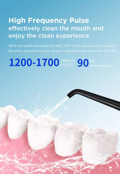 White Advanced Portable Water Flosser Rechargeable Oral Irrigator Ipx7 Waterproof 4 Cleaning Modes Dental Care Temporary Teeth & Supplies