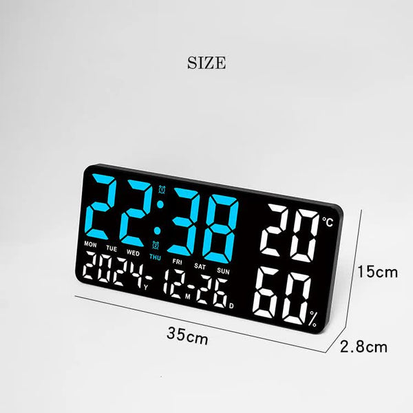 Black Background With White Light Sleek Large Led Digital Wall Desk Clock Desk Clocks